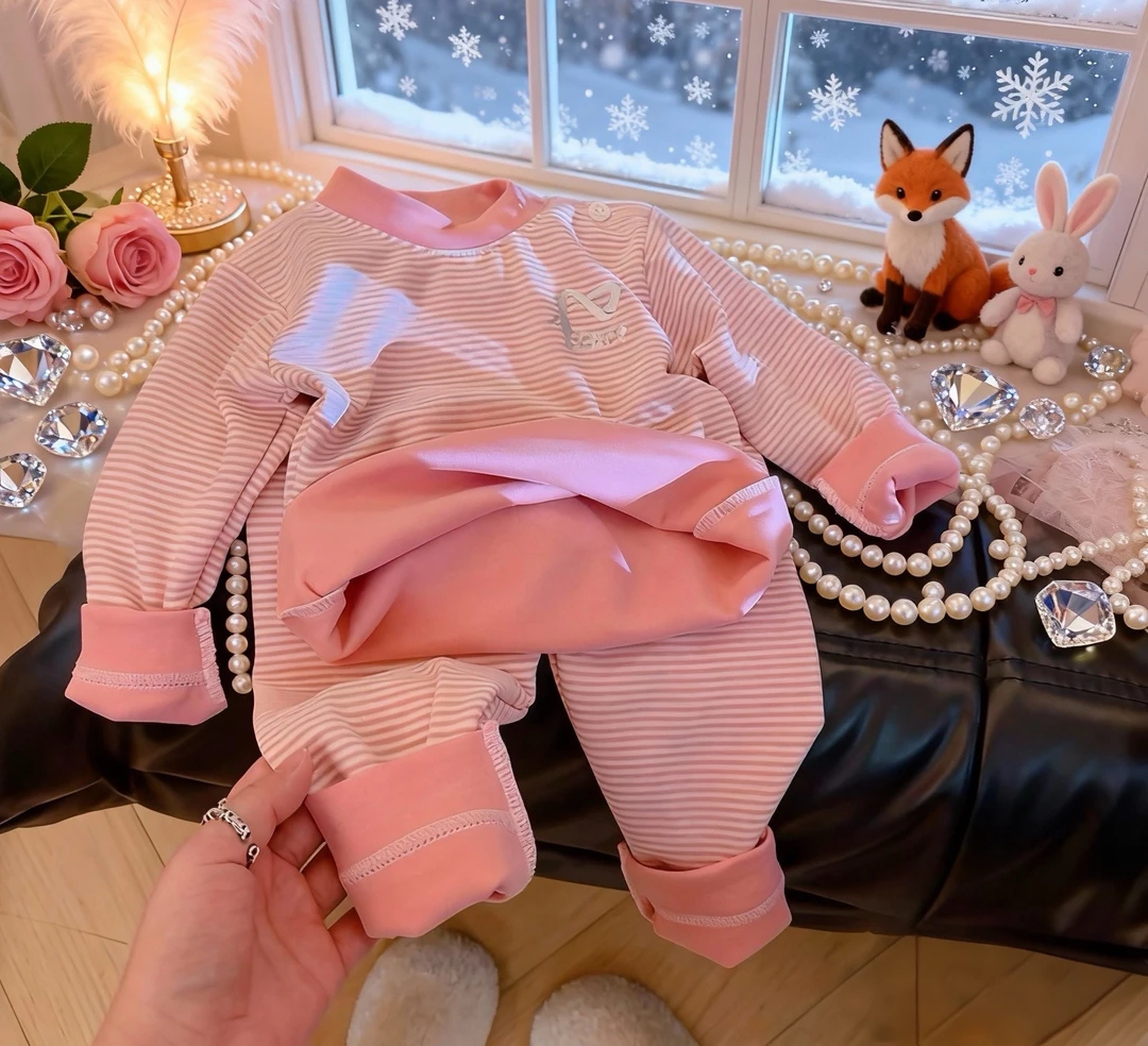 加厚儿童羊毛蚕丝保暖内衣套装男童德绒秋衣秋裤女童家居服