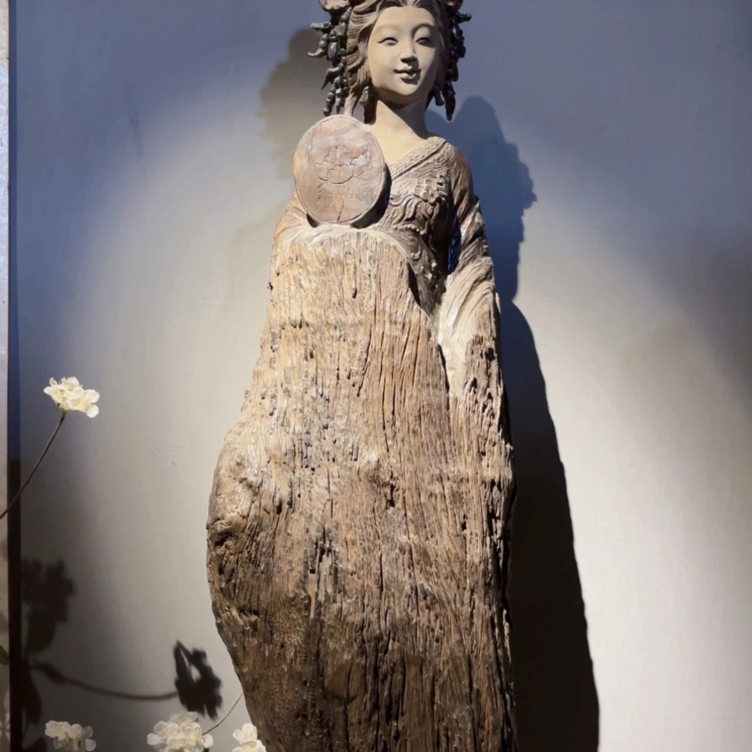 泉***缘香樟木古典侍女乌木