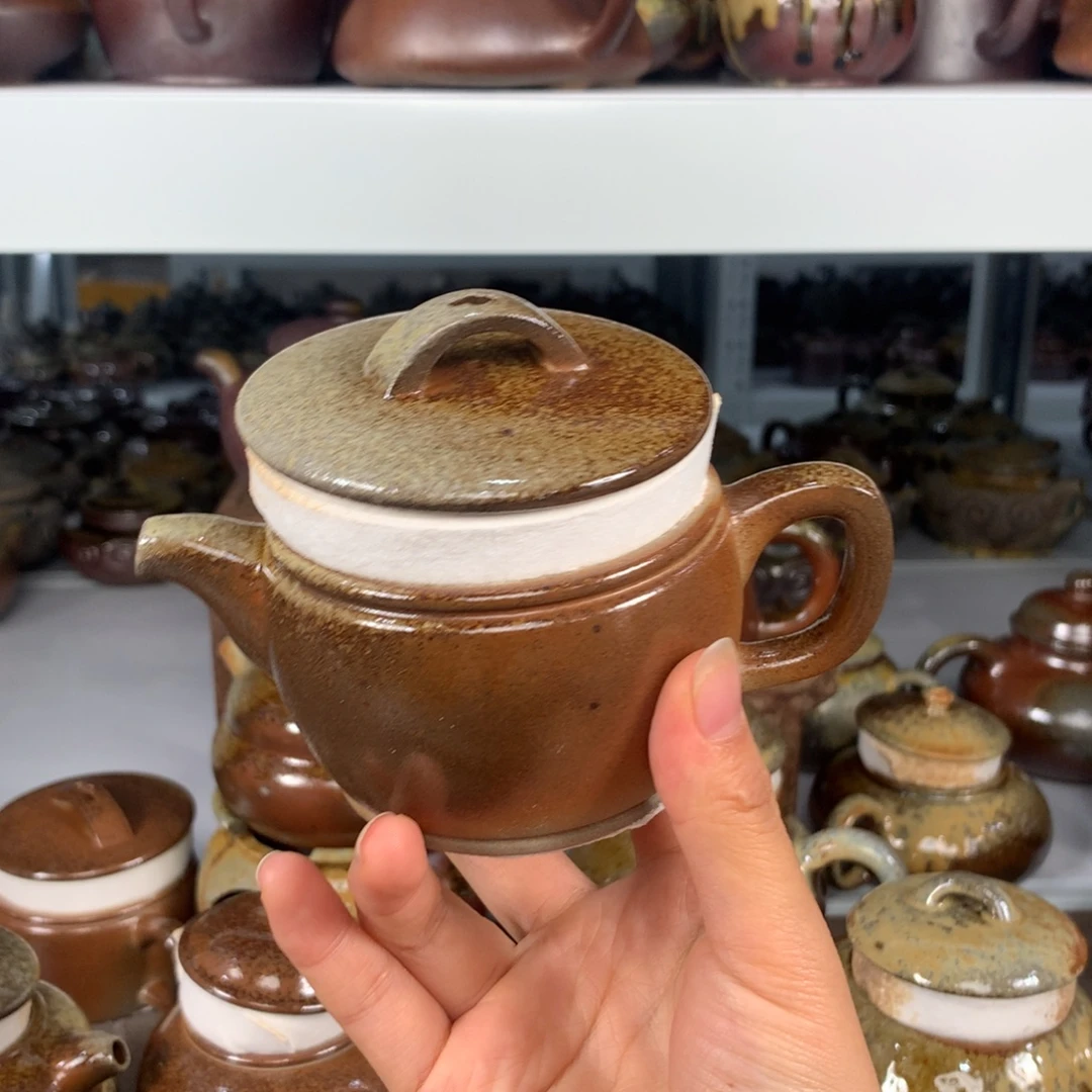 茶壶紫砂纯自然柴烧
