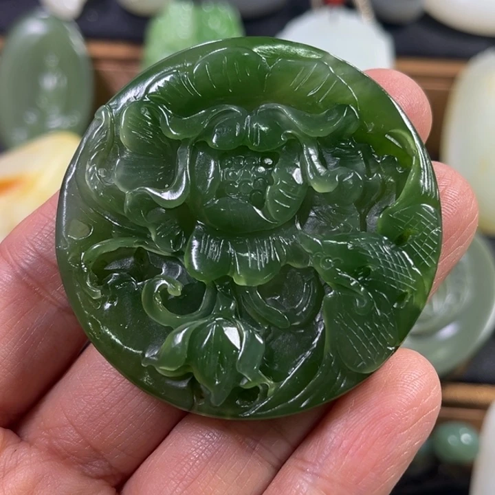 和田玉（碧玉）未镶嵌吊坠(不含链)