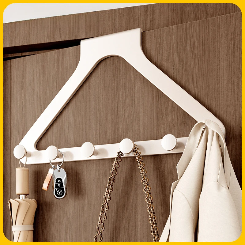 门后挂钩新免打孔挂衣架门上加长门背式挂衣服神器卧室收纳置物架