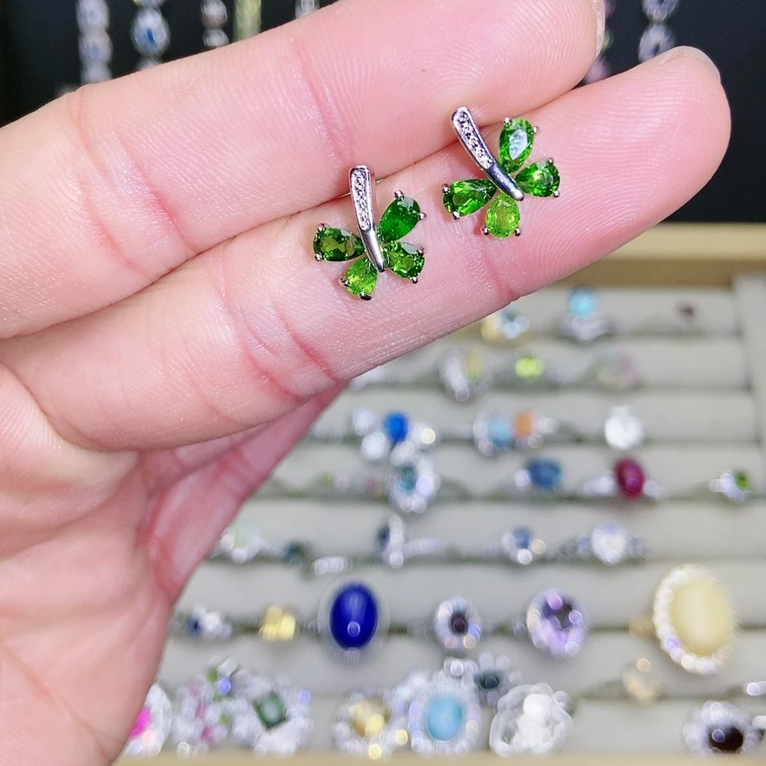 【闪购商品】未镶嵌透辉石耳钉