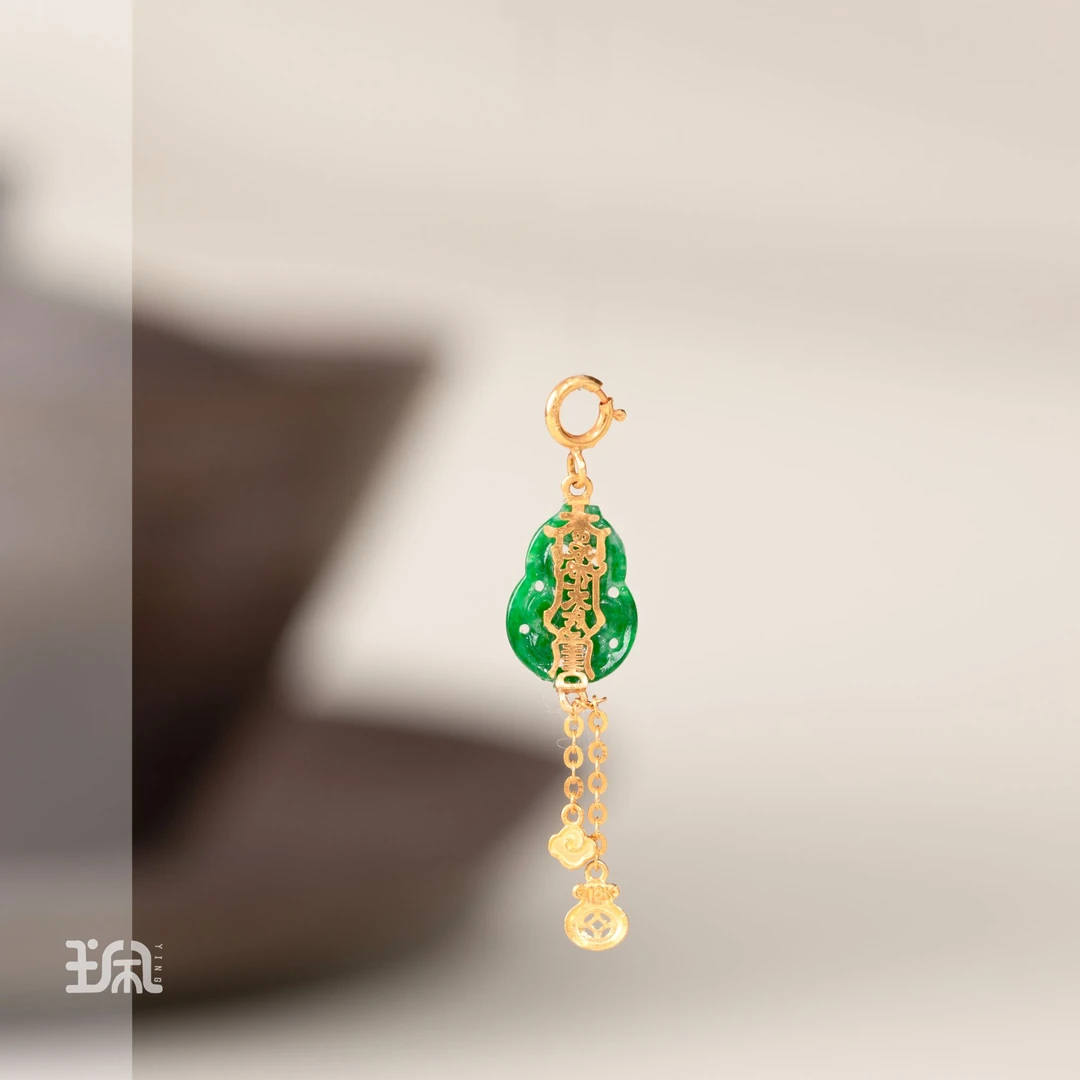富福禄|翡翠*吊坠不含链*18K金镶嵌PZB25100311多样性发其一（Y）