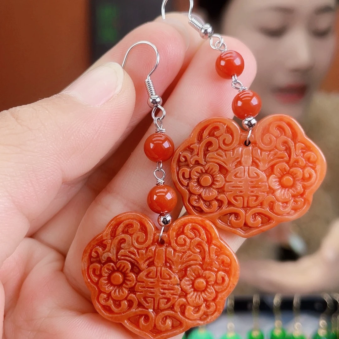 翡翠未镶嵌耳饰饰品