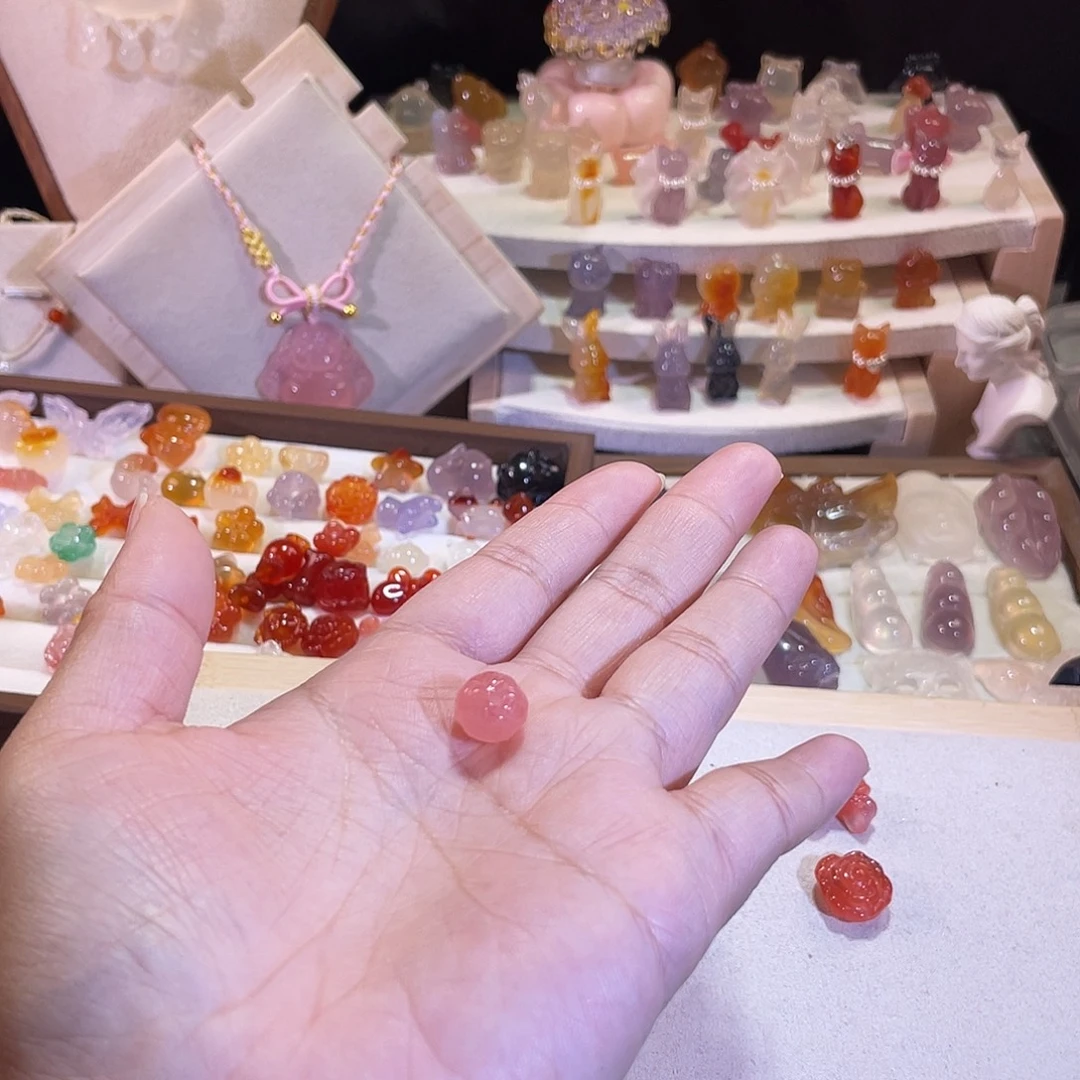 幼***大玛瑙/玉髓未镶嵌颈饰