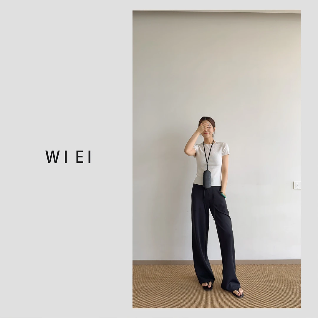 《WI EI》云朵亲肤裸感高弹翘臀显腿长瑜伽阔腿裤W25202507