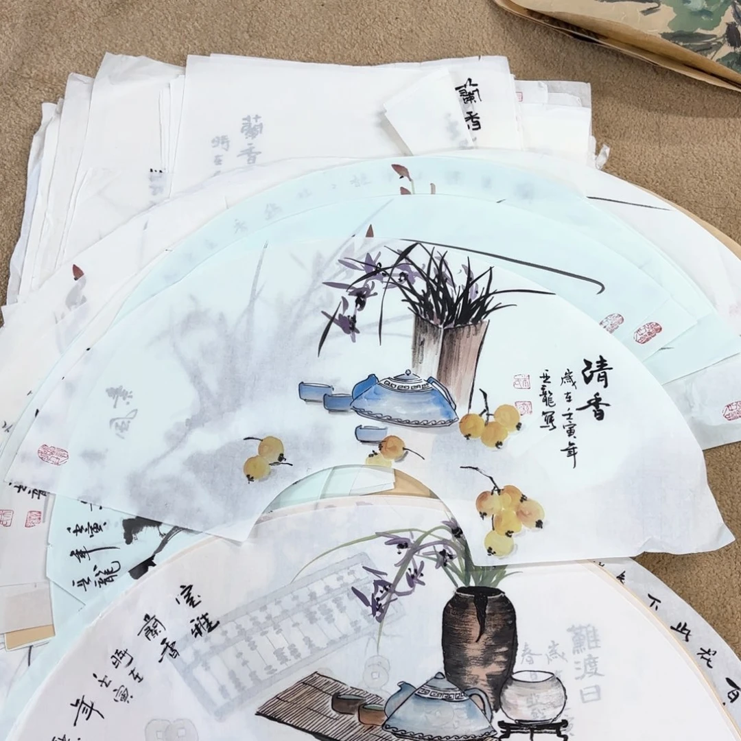 国画米亚龙两张童