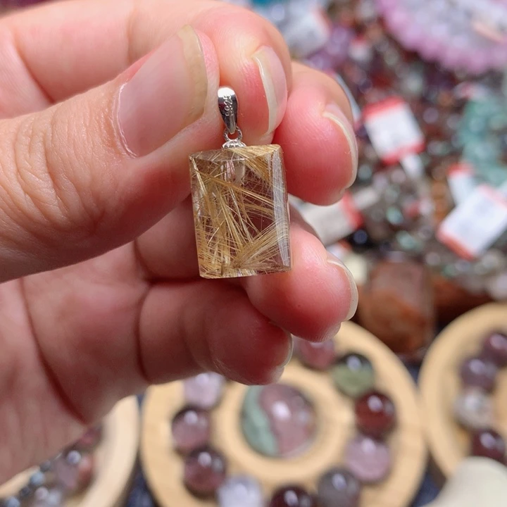 吊坠(不含链)银S925镶嵌水晶