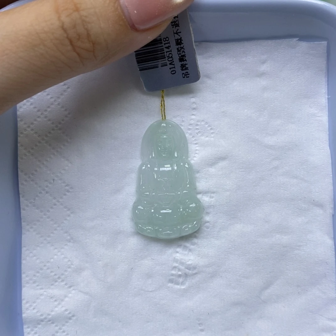 颈饰未镶嵌翡翠小观音