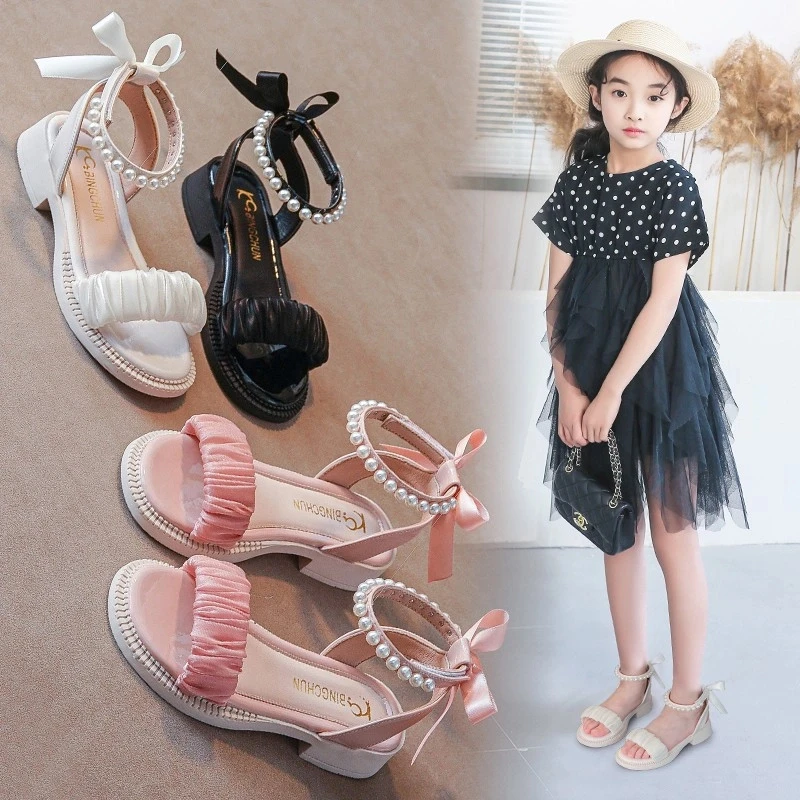 ABC女童凉鞋儿童公主鞋2025新款夏季洋气小女孩软底中大童沙滩鞋