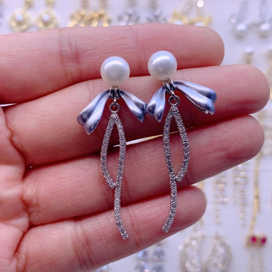 耳饰合金淡水珍珠