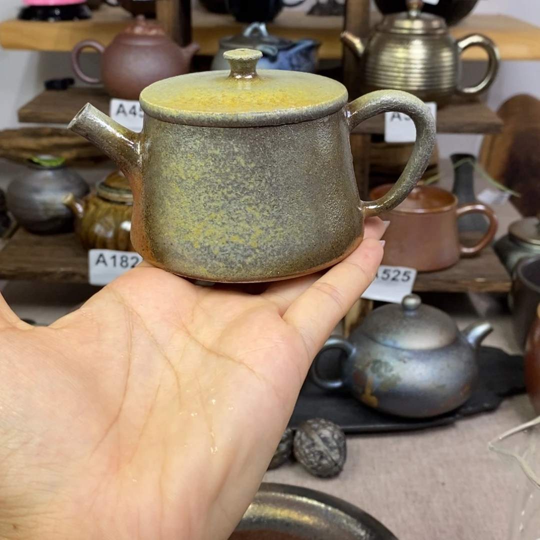 建水紫陶柴烧茶壶微微瑕
