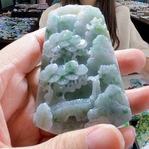 翡翠未镶嵌项链翡翠