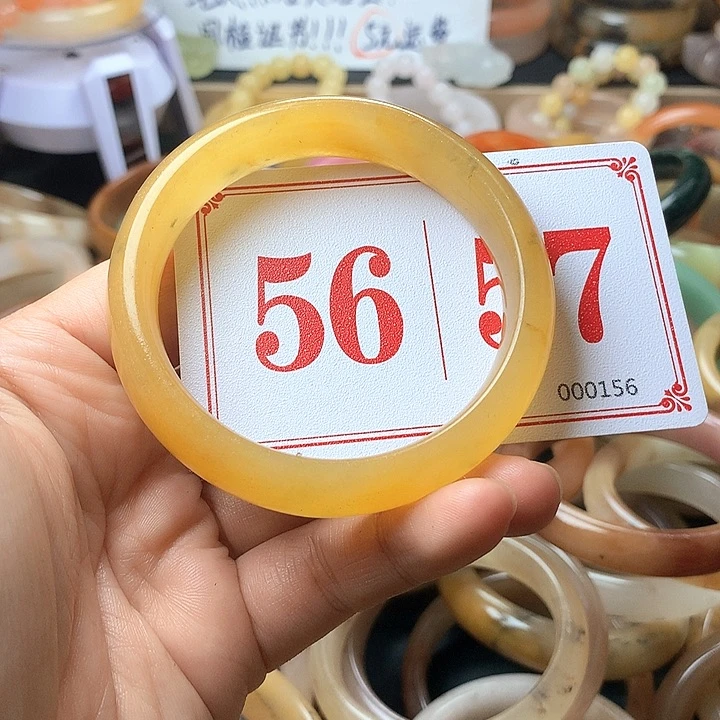 石英质玉（黄龙玉）未镶嵌手镯