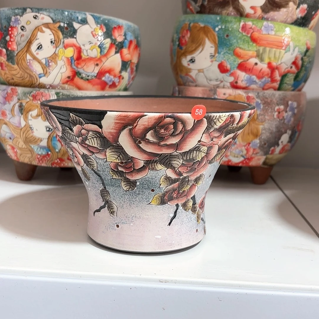 紫砂花盆手工花盆默认微瑕