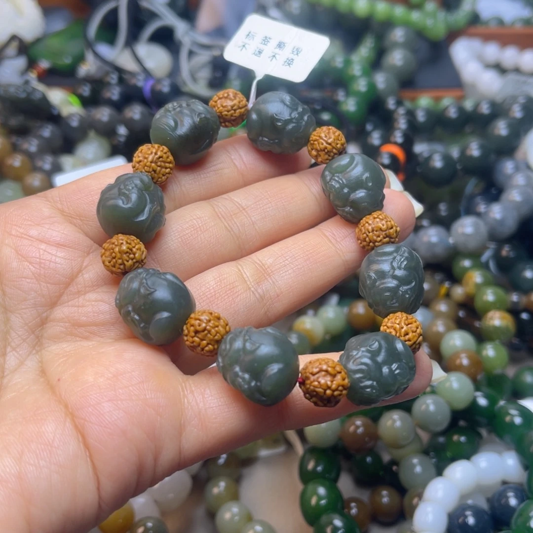 和田玉未镶嵌手链