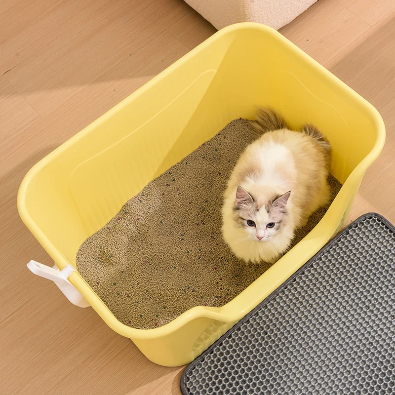 宠物用品超大号开放式防外溅猫厕所特大号猫沙盆子半封闭猫砂盆