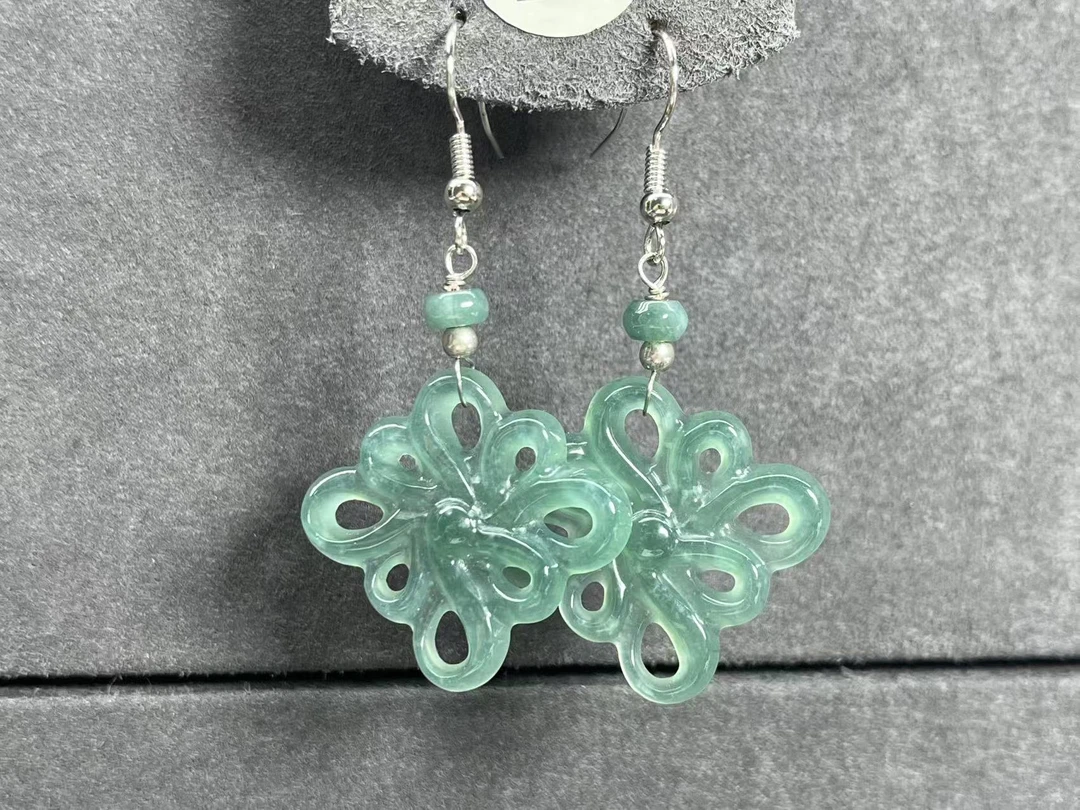 合金珐琅 原创翡翠镂空耳饰 经典复古时尚女必备077