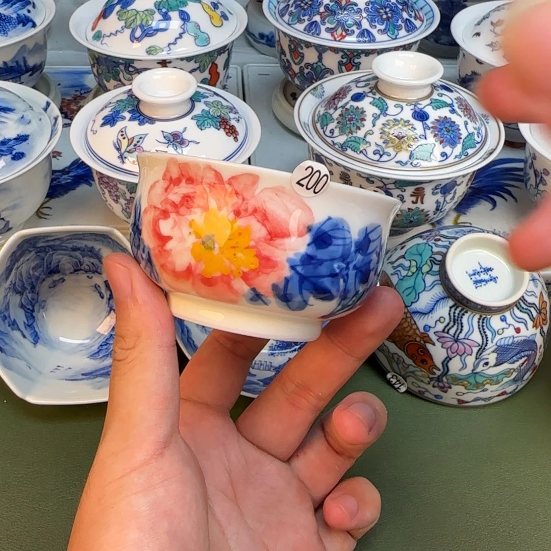 彦祖纯手工手绘茶具300
