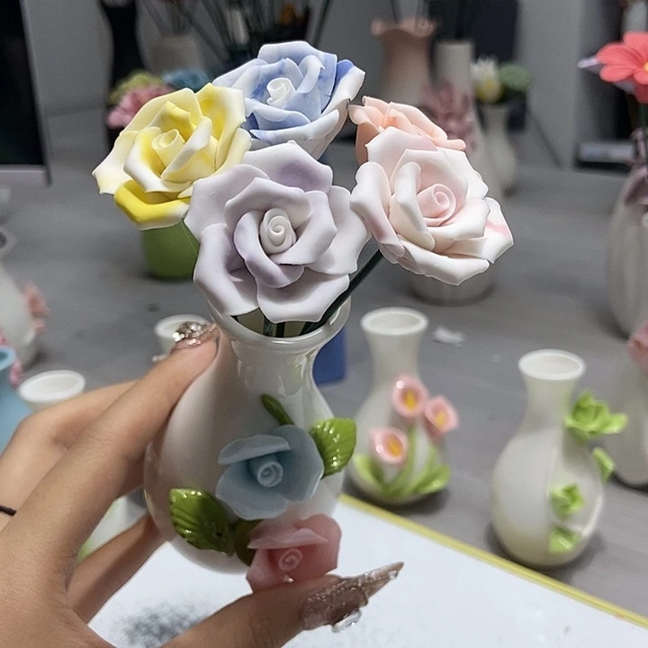 陶瓷纯手工捏花设计