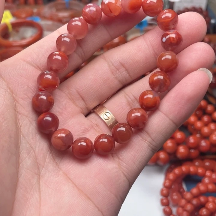 南红玛瑙未镶嵌手链