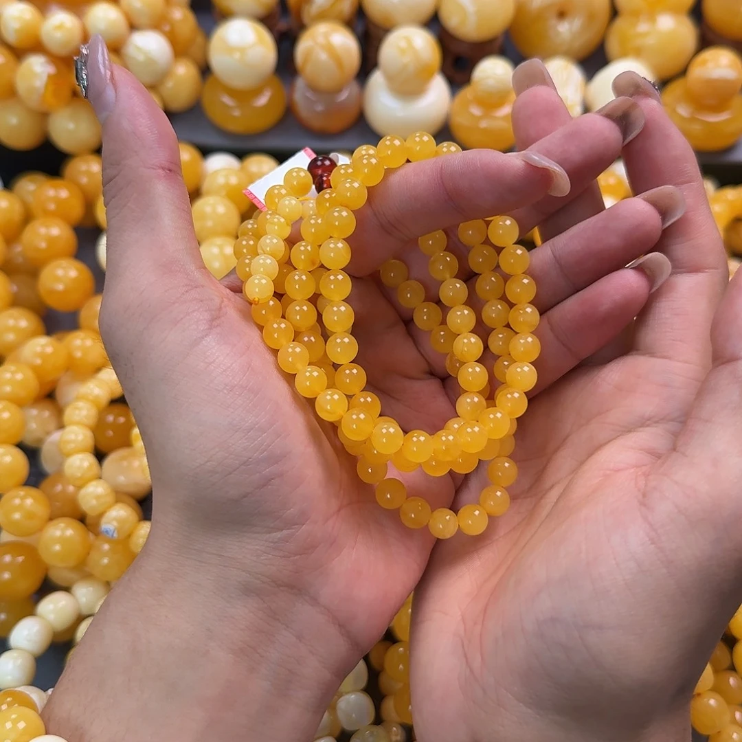 蜜蜡未镶嵌珠宝奇石7mm