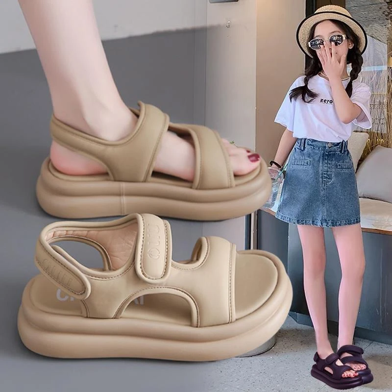 女童凉鞋2025夏季新款软底公主沙滩鞋儿童女孩中大童防滑运动鞋子