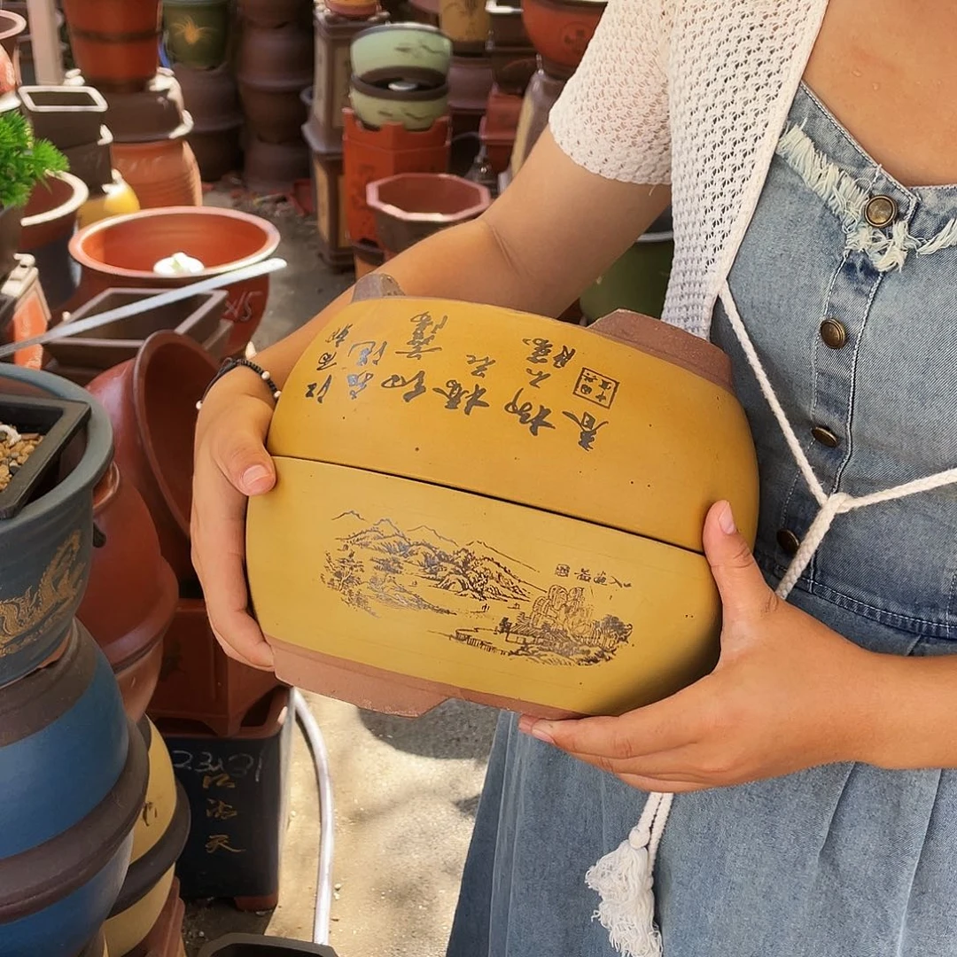 黄色江山如画小号一对