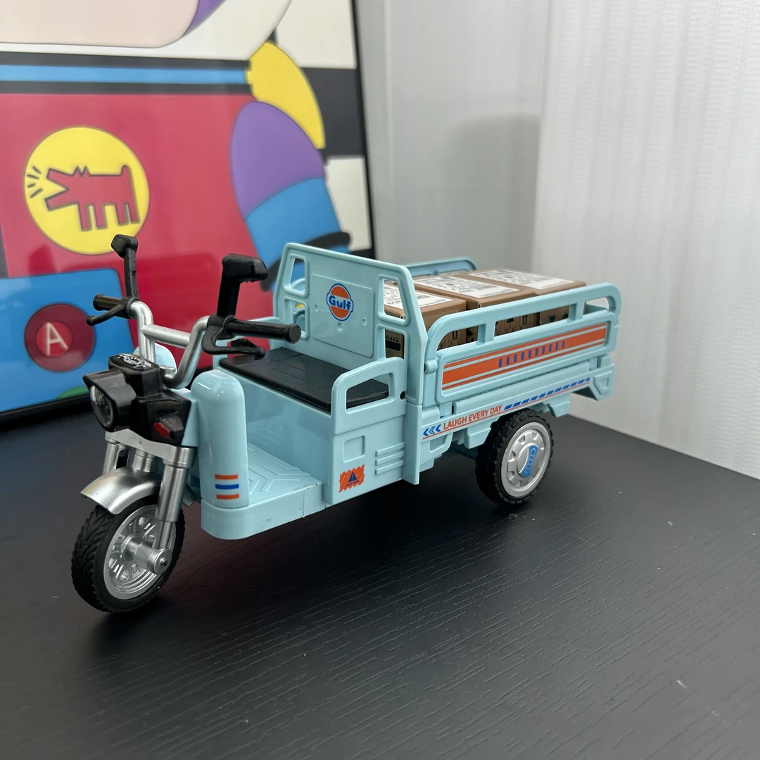 新款大号合金声光海湾三轮车【20.5厘米】回力车S