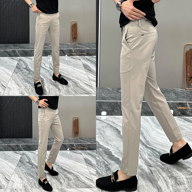 2025秋冬新款商务休闲裤高品质男士轻奢潮流时尚百搭欧货休闲裤