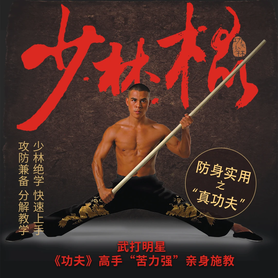 跟“功夫苦力强”学少林棍，搏击武术功夫之释行宇技击格斗视频课