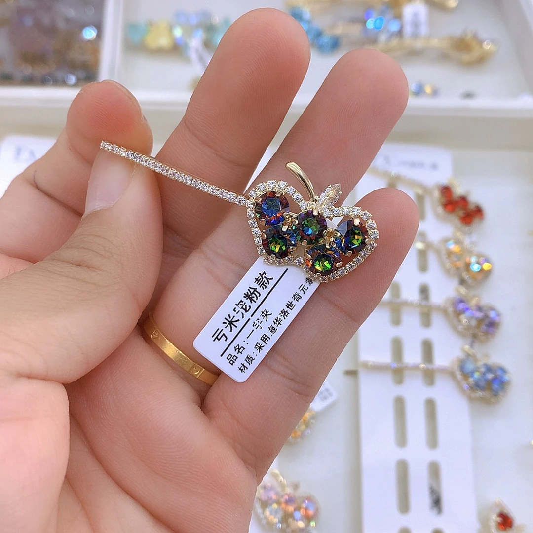仿水晶锌合金苹果