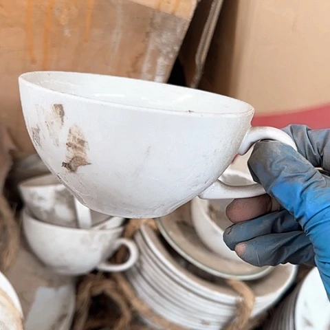 瓷片国营厂库存微瑕11.5厘米