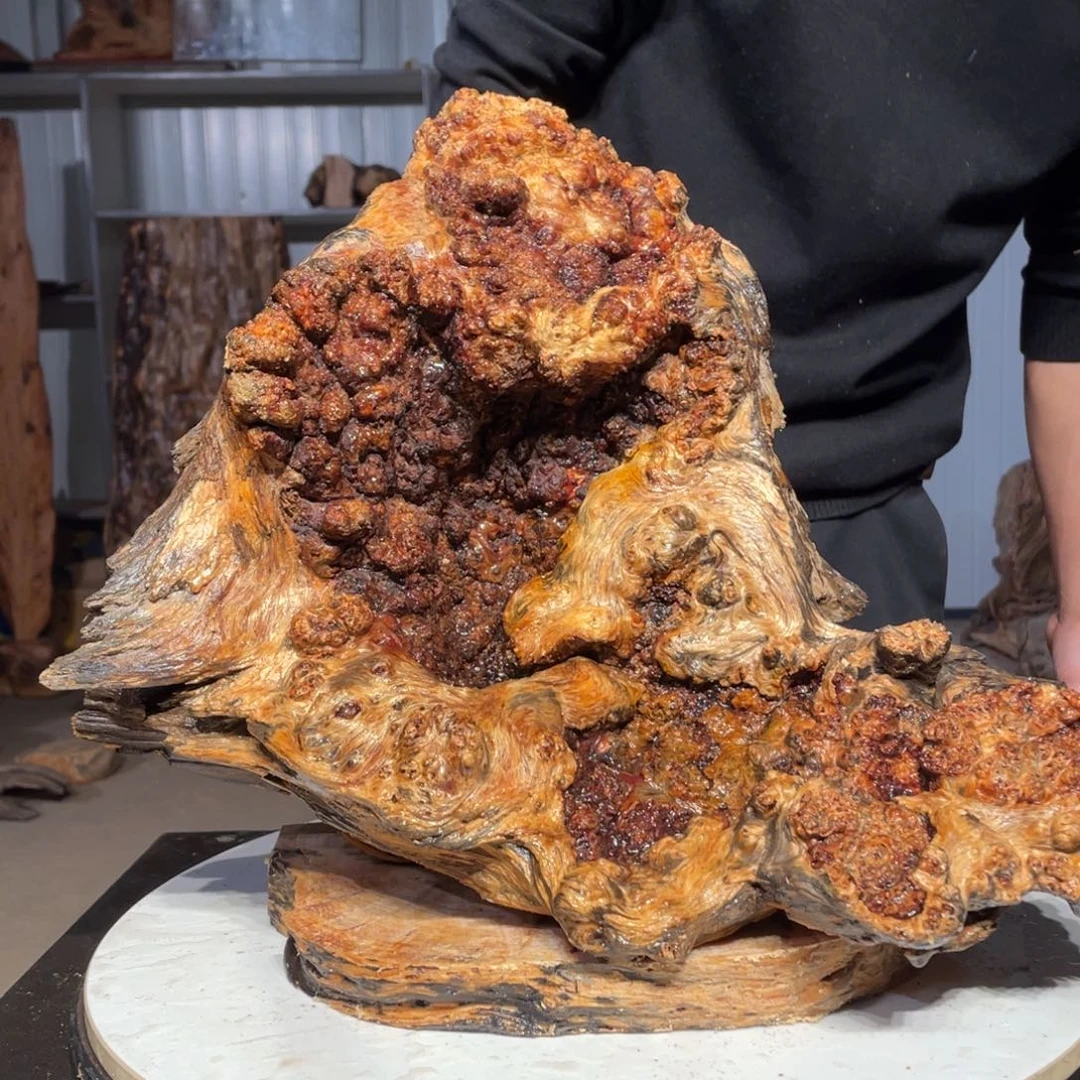 大****木猛子琥珀木摆件31