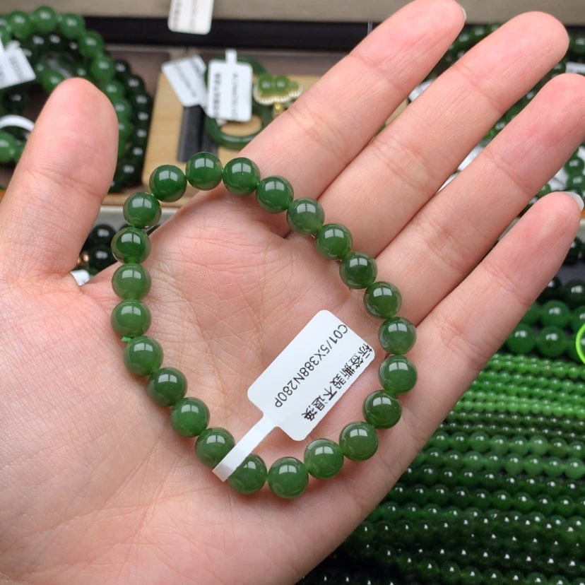 【闪购商品】未镶嵌手串和田玉（碧玉）8m捡漏