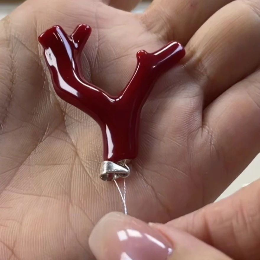 天然宝石红珊瑚原枝定制