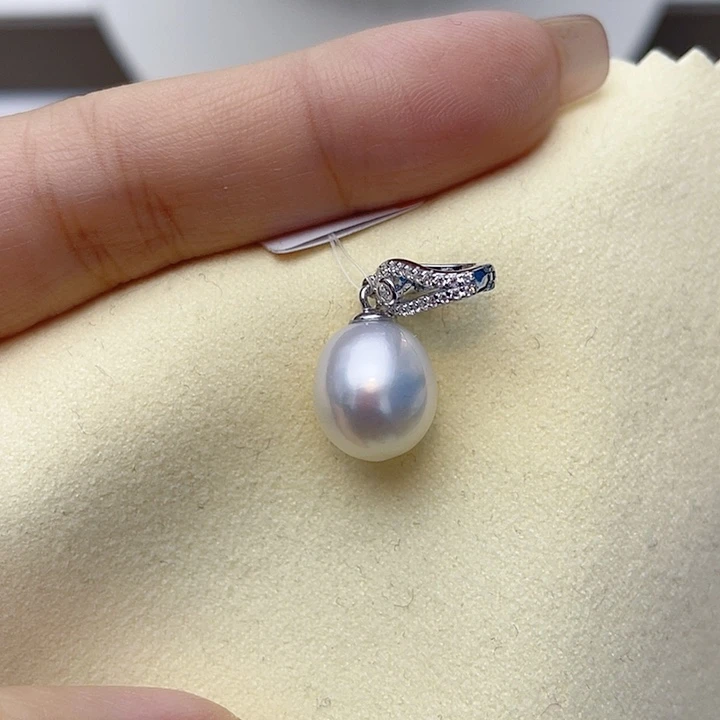 海水珍珠银S925镶嵌颈饰w55