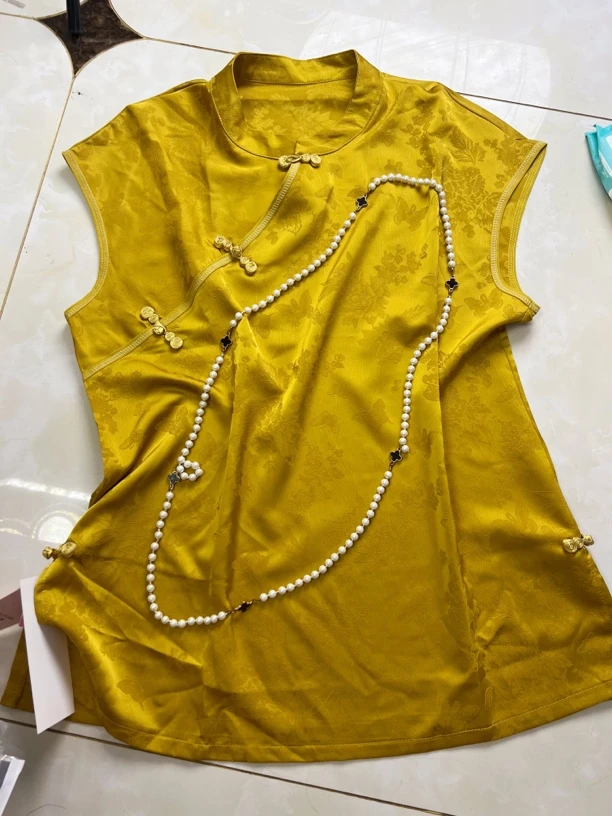 （宁家）新中式重工提花大码显瘦旗袍衫