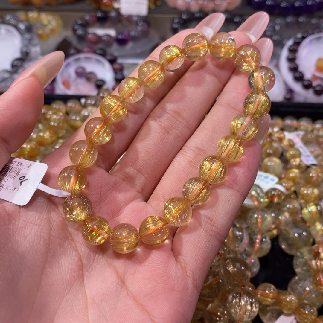 水晶手链未镶嵌密***刘金发晶9+