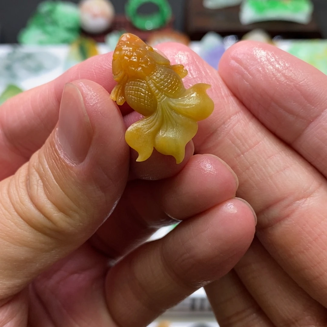 冰***糖定制翡翠未镶嵌吊坠