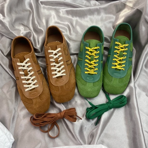 胶粘德训鞋时尚休闲鞋系带休闲鞋单鞋潮流鞋子百搭厚底运动鞋