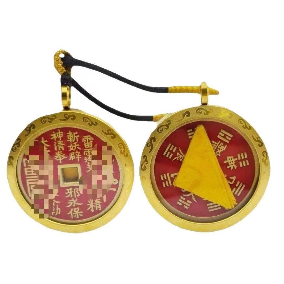 老师傅手作流程加持山贵花钱挂件（带绘画小黄纸）