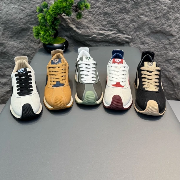 秋季新款男士百搭复古厚底增高阿甘鞋潮流时尚透气休闲鞋