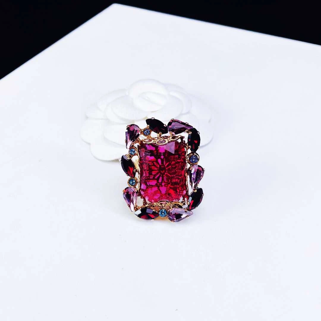 合金亚克力戒指 柚礼中古/CD紫色冰糖戒指lz510471