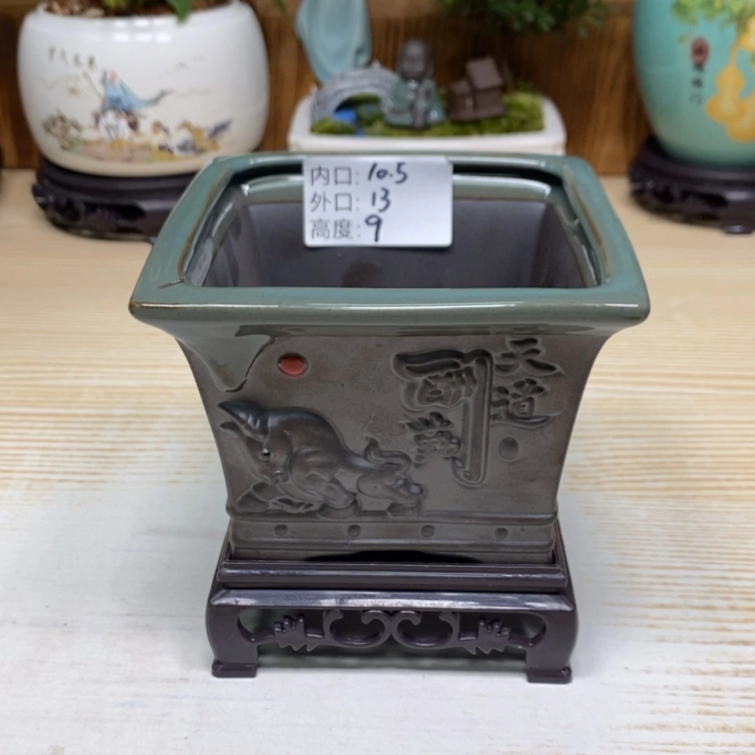 紫砂陶瓷花盆浮力