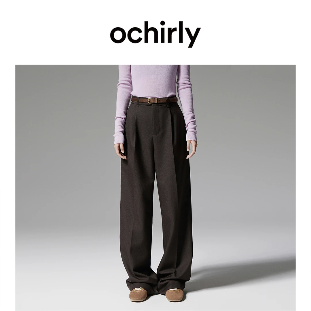 【达人】ochirly/欧时力精纺直筒西装长裤通勤气质高级感