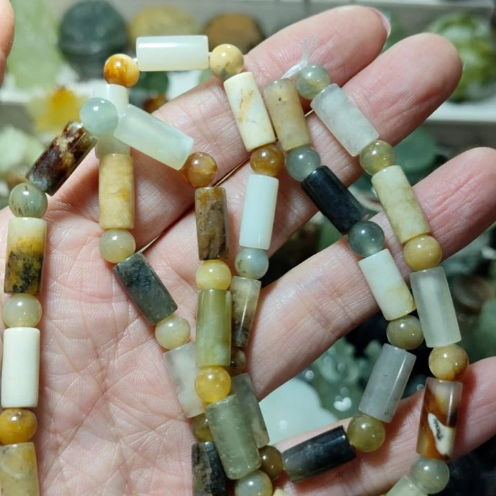 岫玉项链款式手串两用未镶嵌