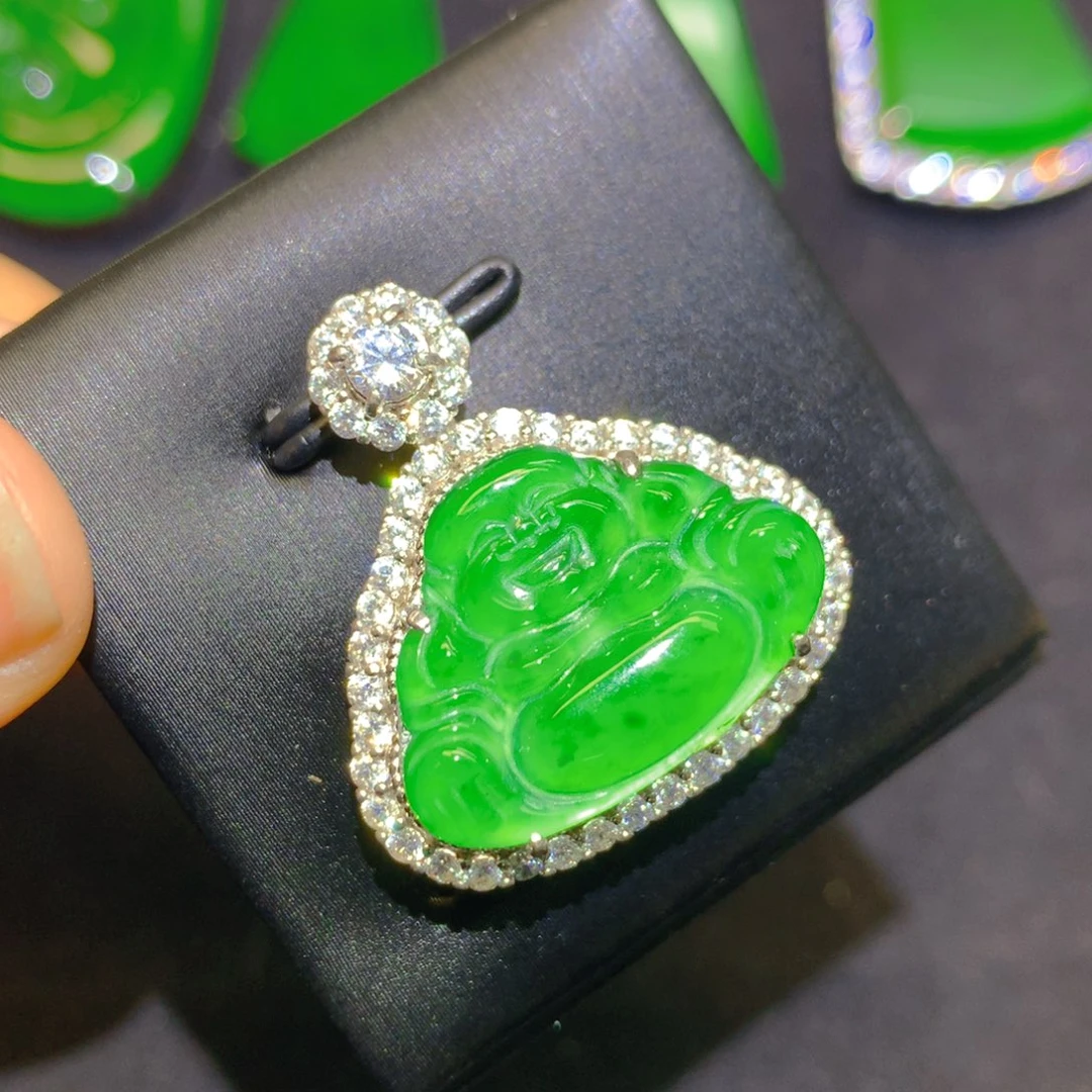 翡翠银S925镶嵌颈饰