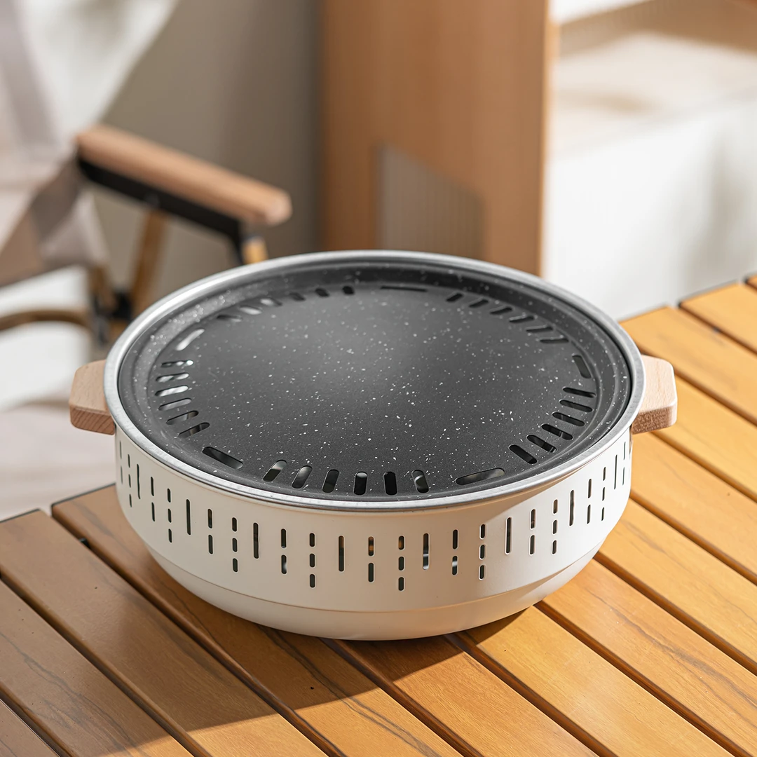 室内多功能木柄碳烤炉围炉烤奶轻奢高档围炉煮茶日常家用器具