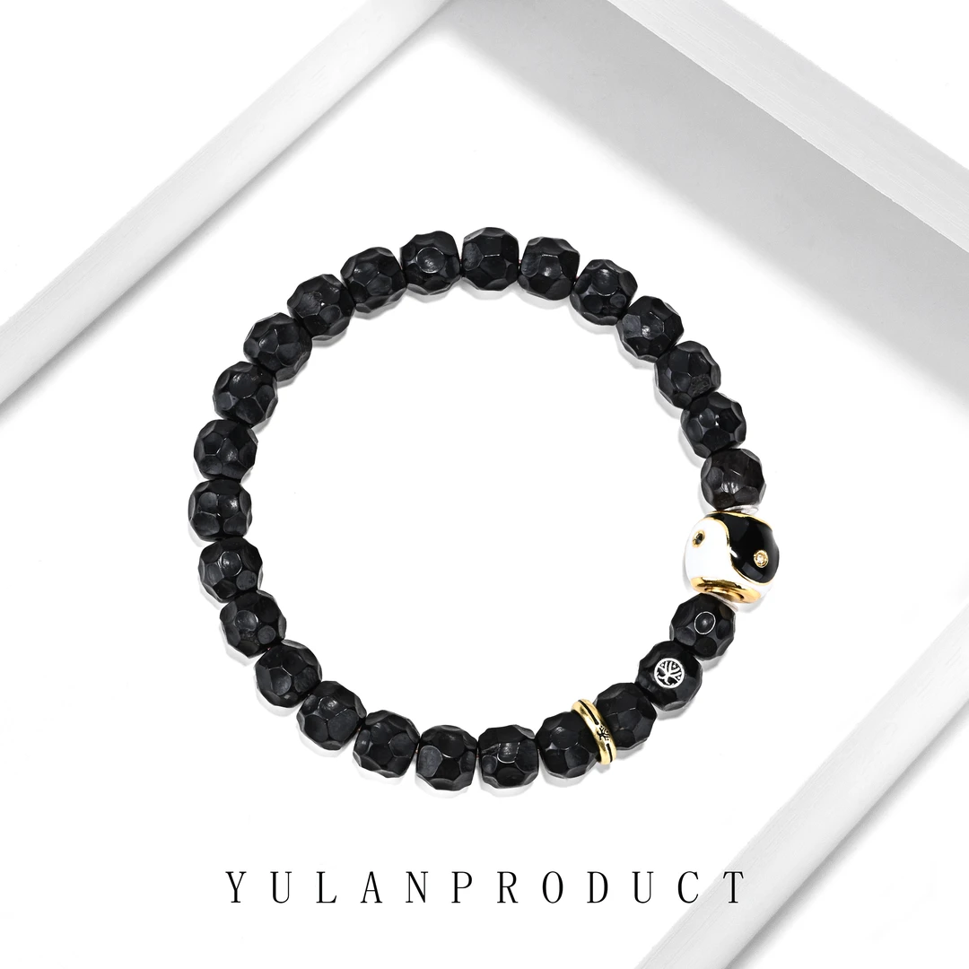 钰澜文玩椰蒂无相8mm左右+太极旋珠搭配款-百搭精工男女同款